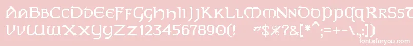 Dublin Font – White Fonts on Pink Background