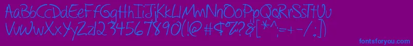 Шрифт DrawingWithMarkers – синие шрифты на фиолетовом фоне