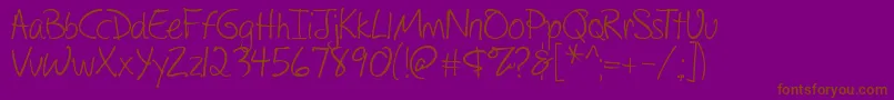 DrawingWithMarkers Font – Brown Fonts on Purple Background
