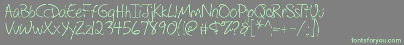 Шрифт DrawingWithMarkers – зелёные шрифты на сером фоне