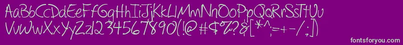 Шрифт DrawingWithMarkers – зелёные шрифты на фиолетовом фоне