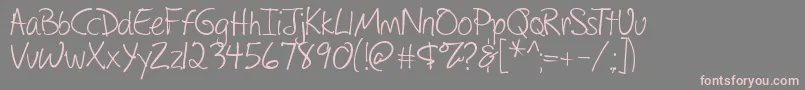 Шрифт DrawingWithMarkers – розовые шрифты на сером фоне