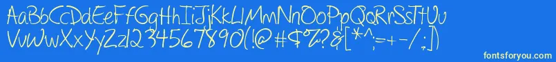 Шрифт DrawingWithMarkers – жёлтые шрифты на синем фоне