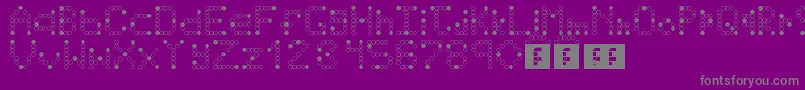 Czcionka IdkTumblr – szare czcionki na fioletowym tle