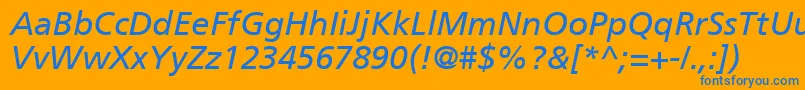 フォントPalmaSsiItalic – オレンジの背景に青い文字