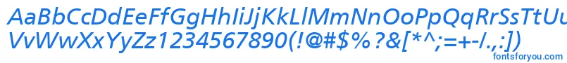 フォントPalmaSsiItalic – 白い背景に青い文字