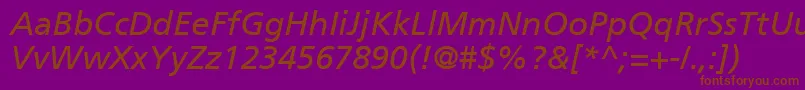 PalmaSsiItalic Font – Brown Fonts on Purple Background