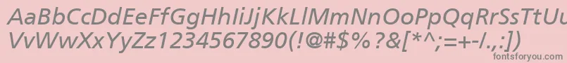 Шрифт PalmaSsiItalic – серые шрифты на розовом фоне