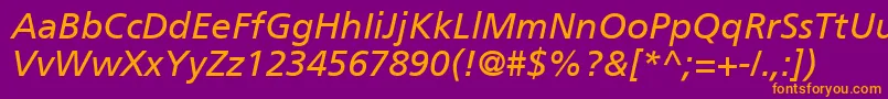 Шрифт PalmaSsiItalic – оранжевые шрифты на фиолетовом фоне