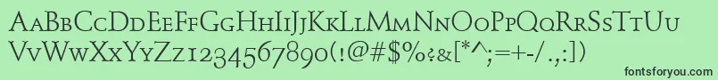 SchindlerSmallCaps Font – Black Fonts on Green Background