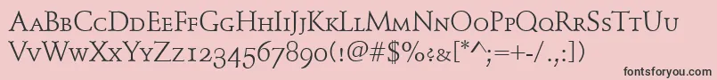 SchindlerSmallCaps Font – Black Fonts on Pink Background