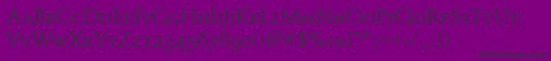 SchindlerSmallCaps Font – Black Fonts on Purple Background