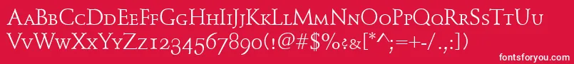 SchindlerSmallCaps Font – White Fonts on Red Background