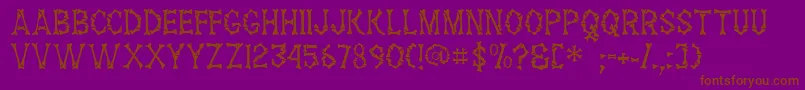 Headhunter Font – Brown Fonts on Purple Background