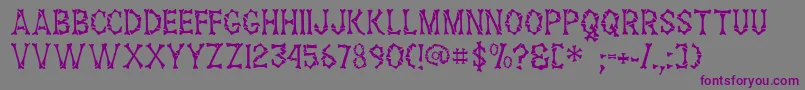 Headhunter-Schriftart – Violette Schriften auf grauem Hintergrund