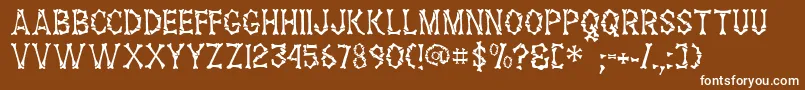 Headhunter Font – White Fonts on Brown Background