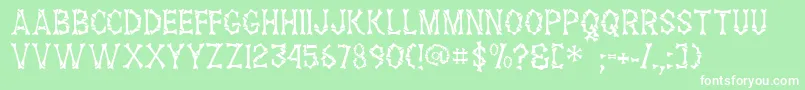Headhunter Font – White Fonts on Green Background