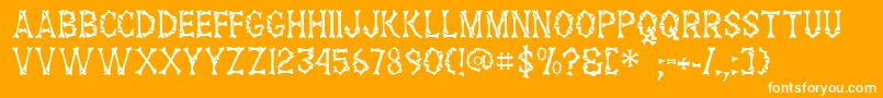 Więcej informacji o czcionce Headhunter Czcionka Headhunter – białe czcionki na pomarańczowym tle