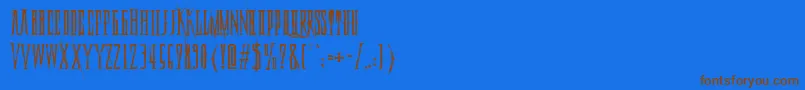 DeadlyBlackChain Font – Brown Fonts on Blue Background