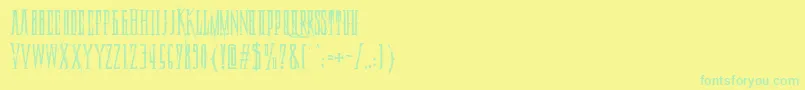 More about DeadlyBlackChain Font DeadlyBlackChain Font – Green Fonts on Yellow Background