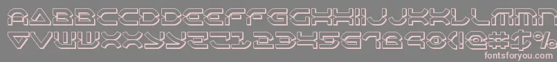 Oberondeux3D Font – Pink Fonts on Gray Background