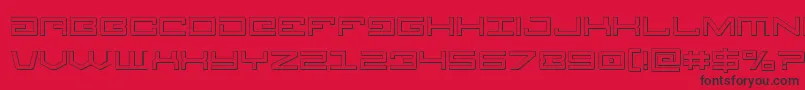 Legion3D Font – Black Fonts on Red Background