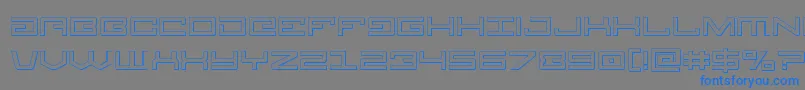 Legion3D-Schriftart – Blaue Schriften auf grauem Hintergrund