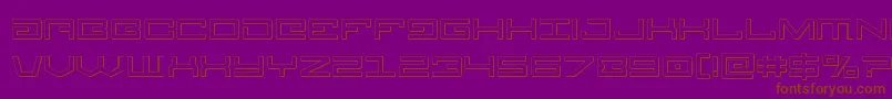 Legion3D Font – Brown Fonts on Purple Background