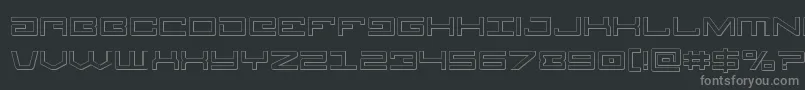 フォントLegion3D – 黒い背景に灰色の文字