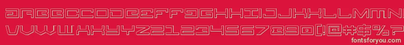 Legion3D Font – Green Fonts on Red Background