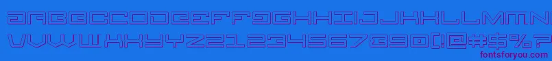 Fonte Legion3D – fontes roxas em um fundo azul