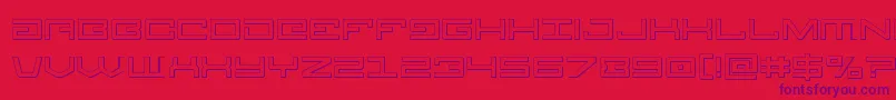 Legion3D Font – Purple Fonts on Red Background
