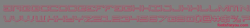 フォントLegion3D – 赤い文字の灰色の背景