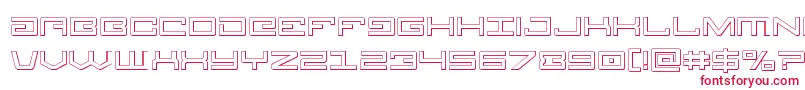 Legion3D-fontti – punaiset fontit valkoisella taustalla