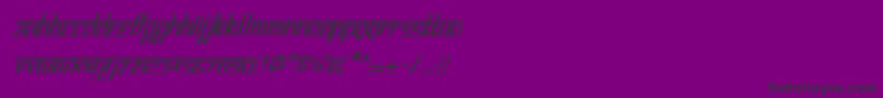 BitlinglipikaItalic-Schriftart – Schwarze Schriften auf violettem Hintergrund