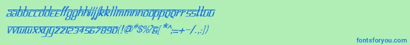 BitlinglipikaItalic Font – Blue Fonts on Green Background