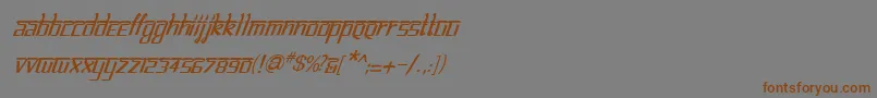 BitlinglipikaItalic Font – Brown Fonts on Gray Background