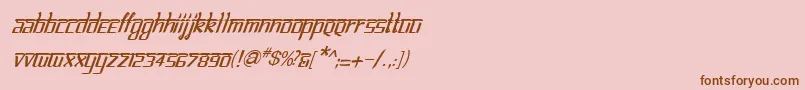 Шрифт BitlinglipikaItalic – коричневые шрифты на розовом фоне