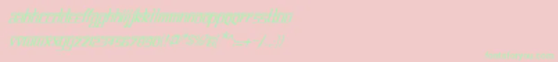 fuente BitlinglipikaItalic – Fuentes Verdes Sobre Fondo Rosa