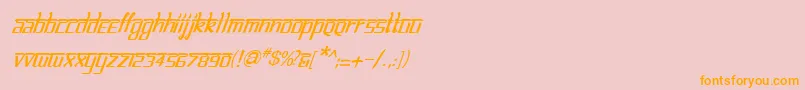 BitlinglipikaItalic Font – Orange Fonts on Pink Background