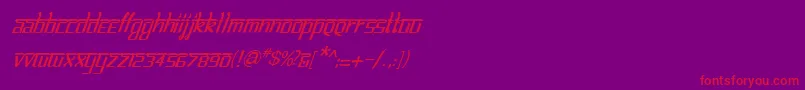BitlinglipikaItalic-Schriftart – Rote Schriften auf violettem Hintergrund