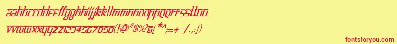 BitlinglipikaItalic Font – Red Fonts on Yellow Background