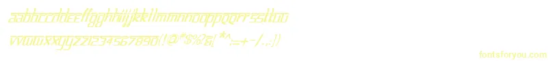 BitlinglipikaItalic-Schriftart – Gelbe Schriften