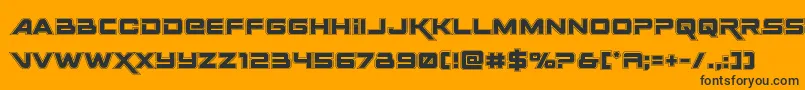 Spacerangeracad Font – Black Fonts on Orange Background
