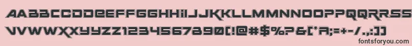 Spacerangeracad Font – Black Fonts on Pink Background