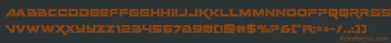 Spacerangeracad Font – Brown Fonts on Black Background