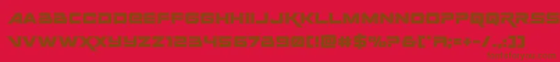 Spacerangeracad Font – Brown Fonts on Red Background