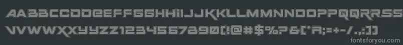 Spacerangeracad Font – Gray Fonts on Black Background