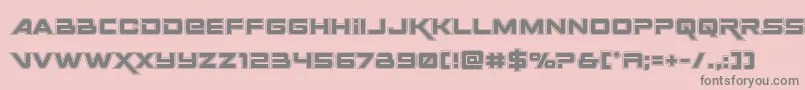 Spacerangeracad Font – Gray Fonts on Pink Background