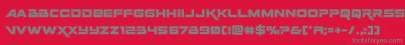Spacerangeracad Font – Gray Fonts on Red Background
